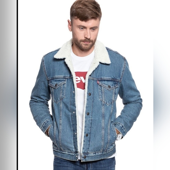 Levi's Blue Cream Lightweight Shirt Jacket For Men - Picture 1 of 7